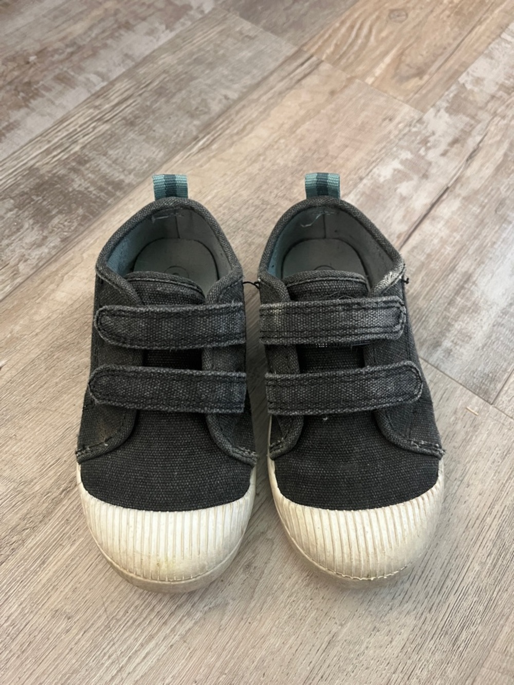 Cat & Jack Black Canvas Hook-and-Loop Sneakers